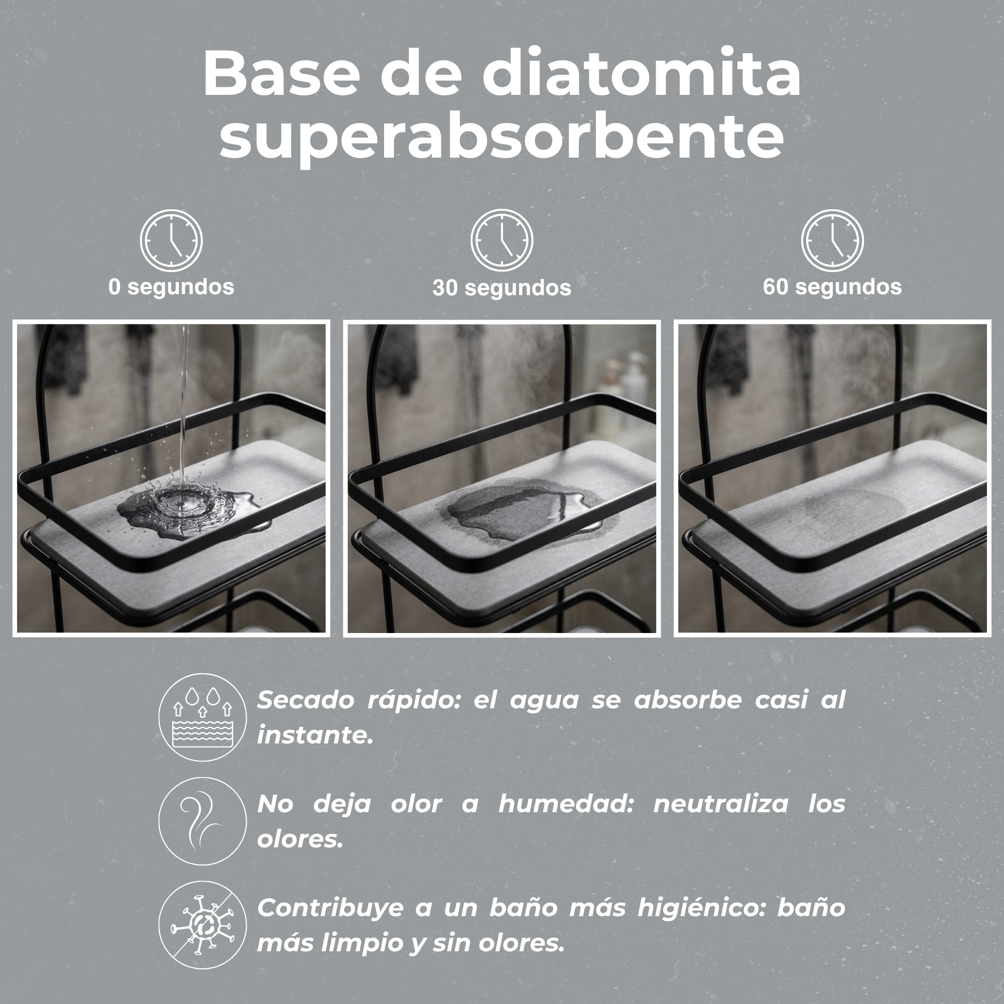 Mafi Home® | Organizador de Ducha Doble con Base de Diatomita