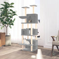 Árbol Rascador Multinivel para Gatos 180 cm — Gris Claro